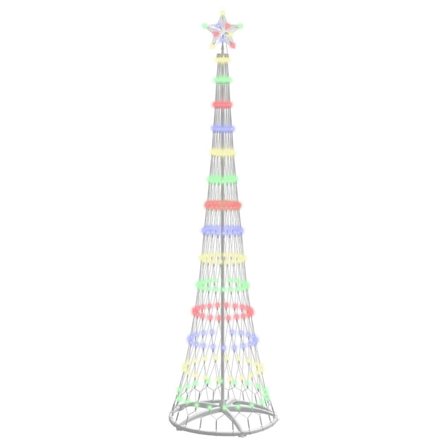 vidaXL LED Weihnachtsbaum Mehrfarbig 70 x 70 x 250 cm Metall 42018778