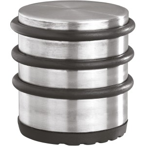 Wagner Türstopper Big Disk Tower, Edelstahl-Optik, Ø 70 mm. Robuster Türstopper zum Aufstellen.