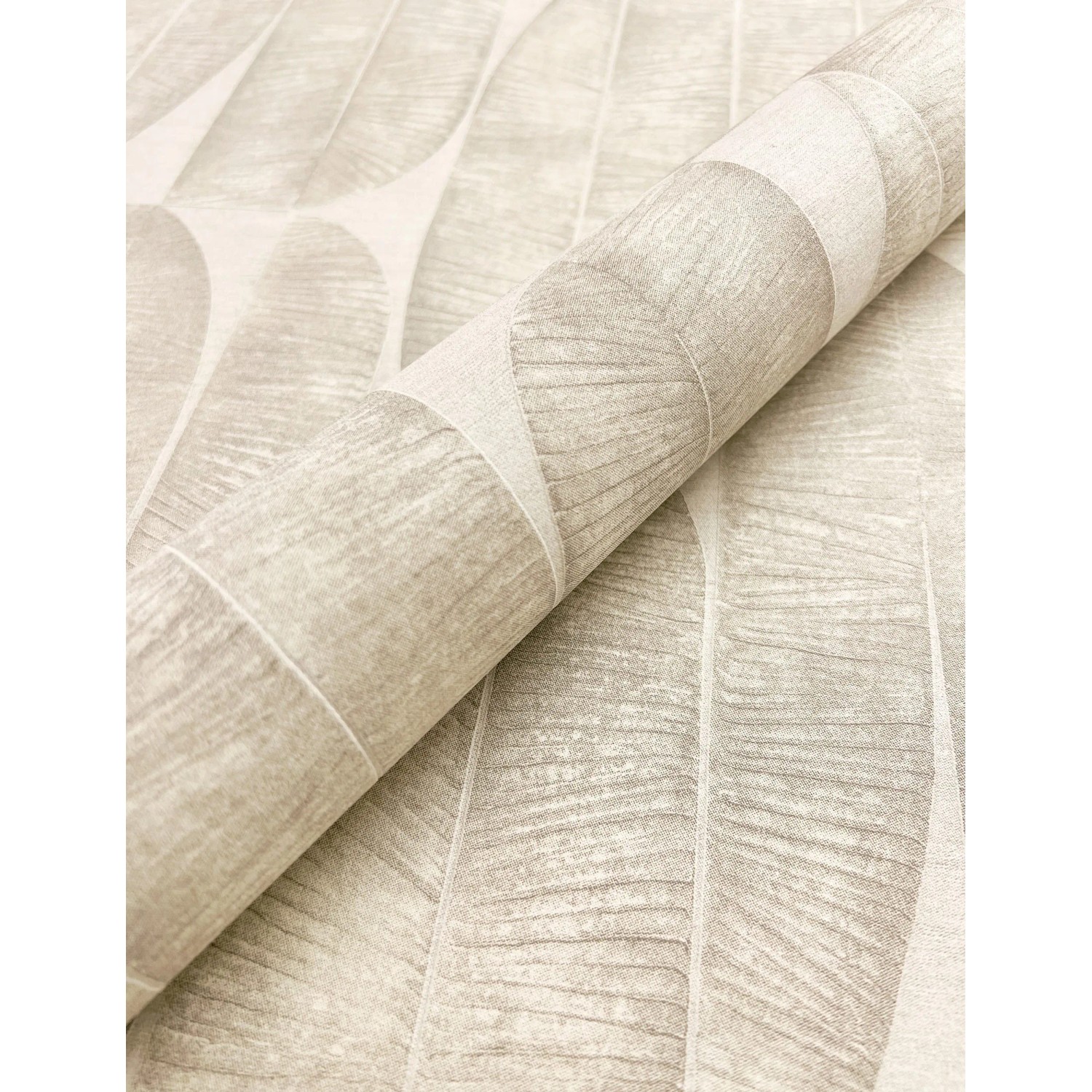 Newroom Vliestapete Madina Beige Bananenblätter Modern FSC® günstig online kaufen