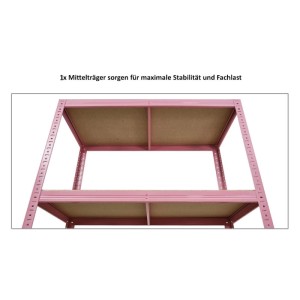 BERLINLODGE Wohnregal Pink Lady, 5 Ebenen, Fachlast 175kg, Detailansicht