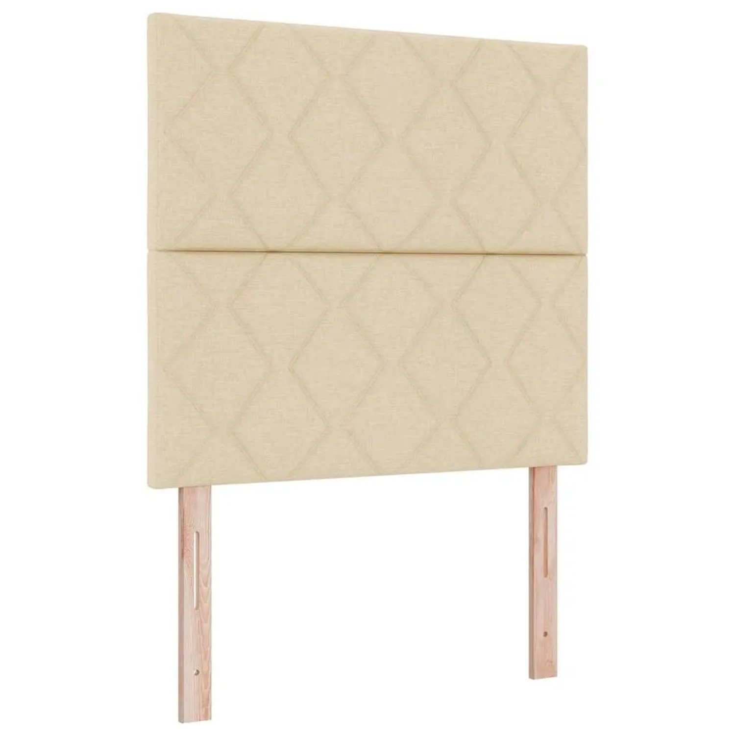 vidaXL LED Boxspringbett mit Matratze Creme 120 x 190 cm Stoff 3343164