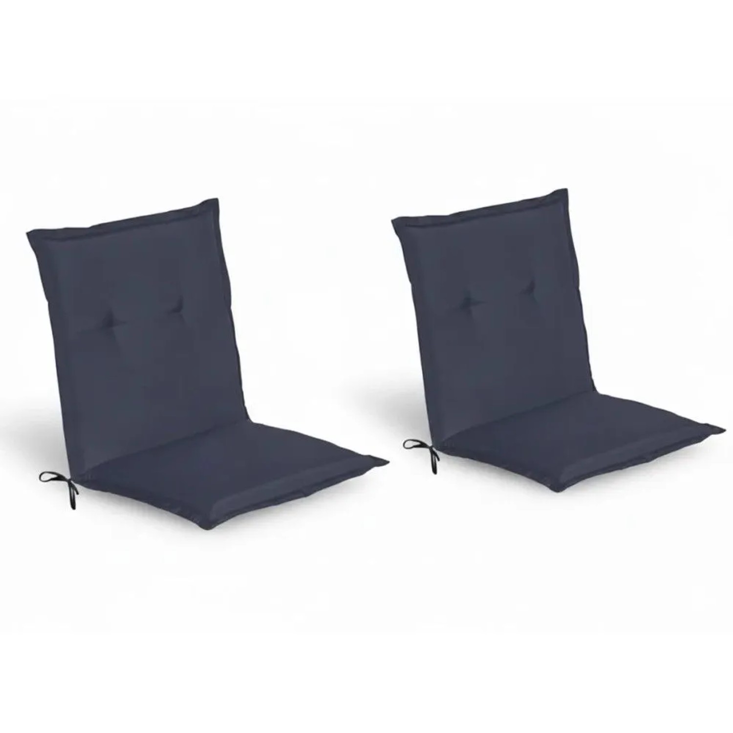 Beautissu 2er Set Niedriglehner Auflage Loft NL 100x50x6cm Dunkelblau