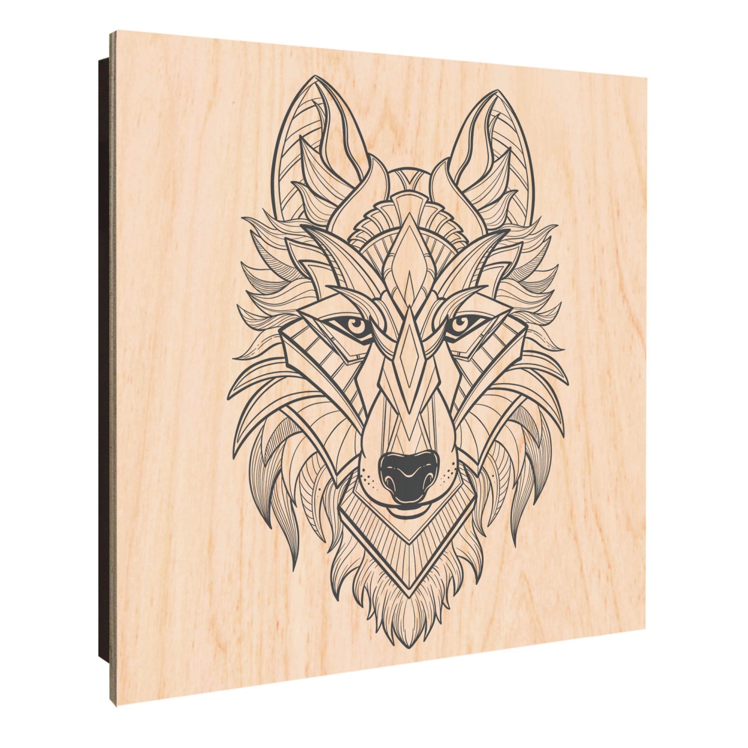 Banjado Schlüsselkasten Holz 30x30cm Schwarz Scharnier Rechts 50 Haken Desi günstig online kaufen