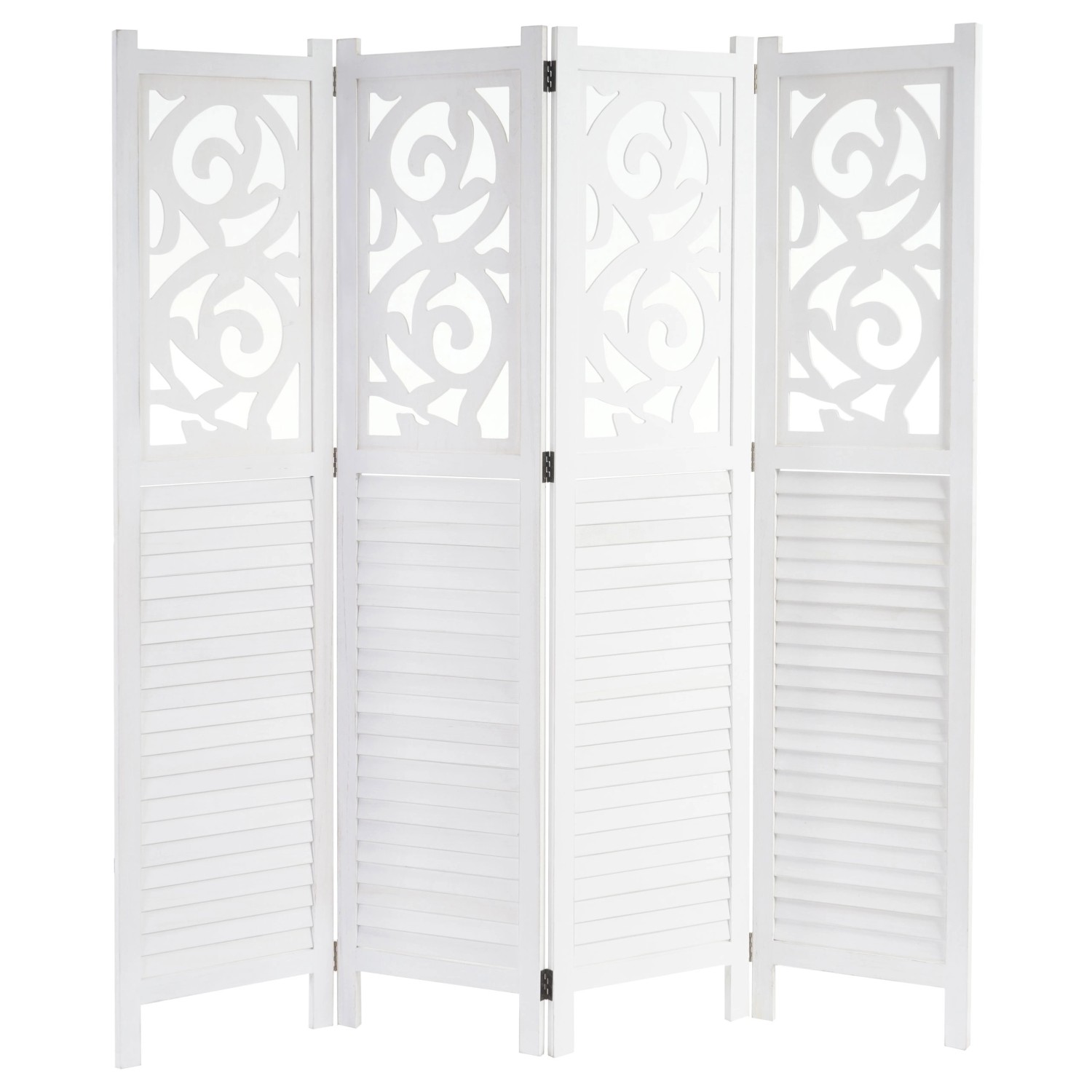 MCW Paravent Izmir 170x161x2cm Weiß günstig online kaufen