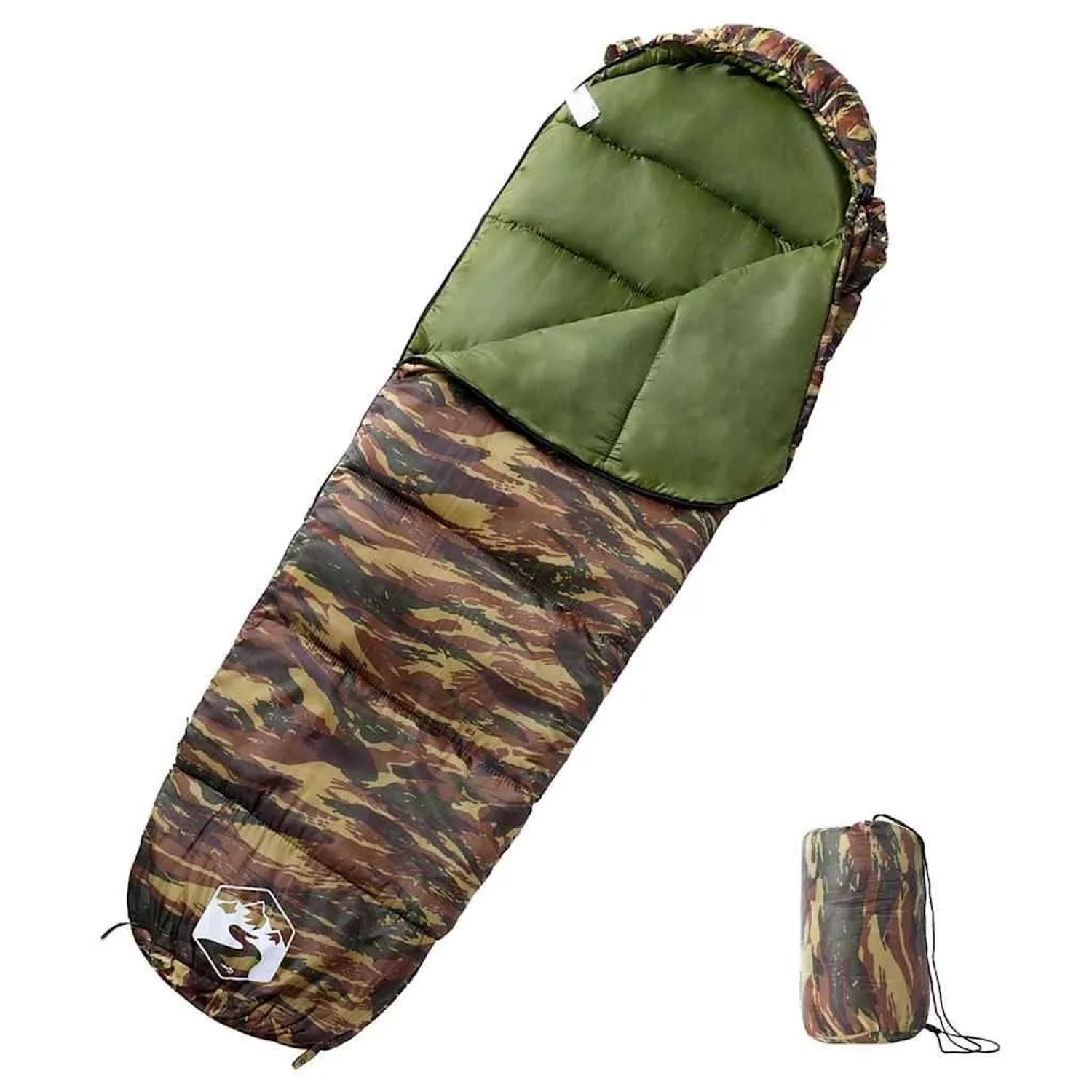 vidaXL Mumienschlafsack für Erwachsene Camping 3 Jahreszeiten 94497