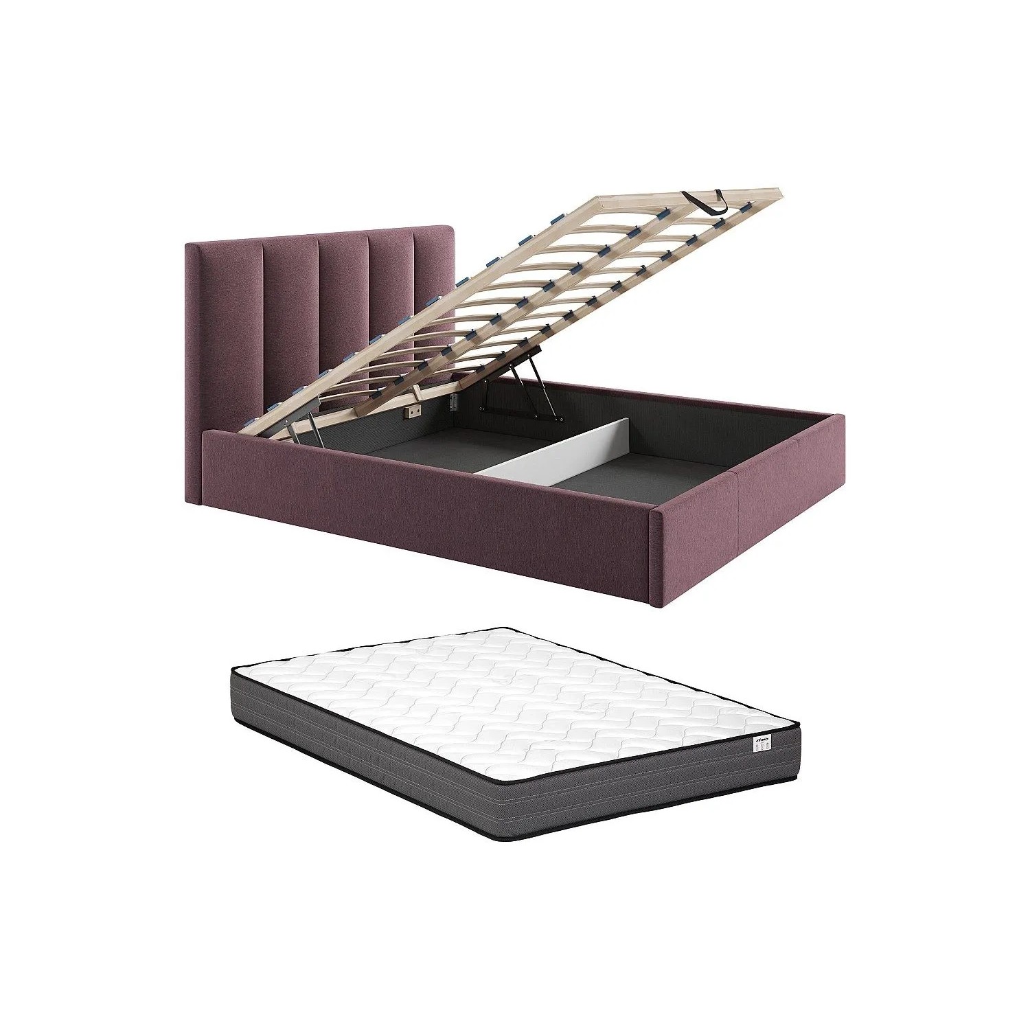 Vente-unique Bett Mit Bettkasten Kilaclo Bordeaux 170 cm