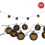 Schwarze Näve LED Solar Lichterkette Fogo mit Kugeldesign und Flammeneffekt.