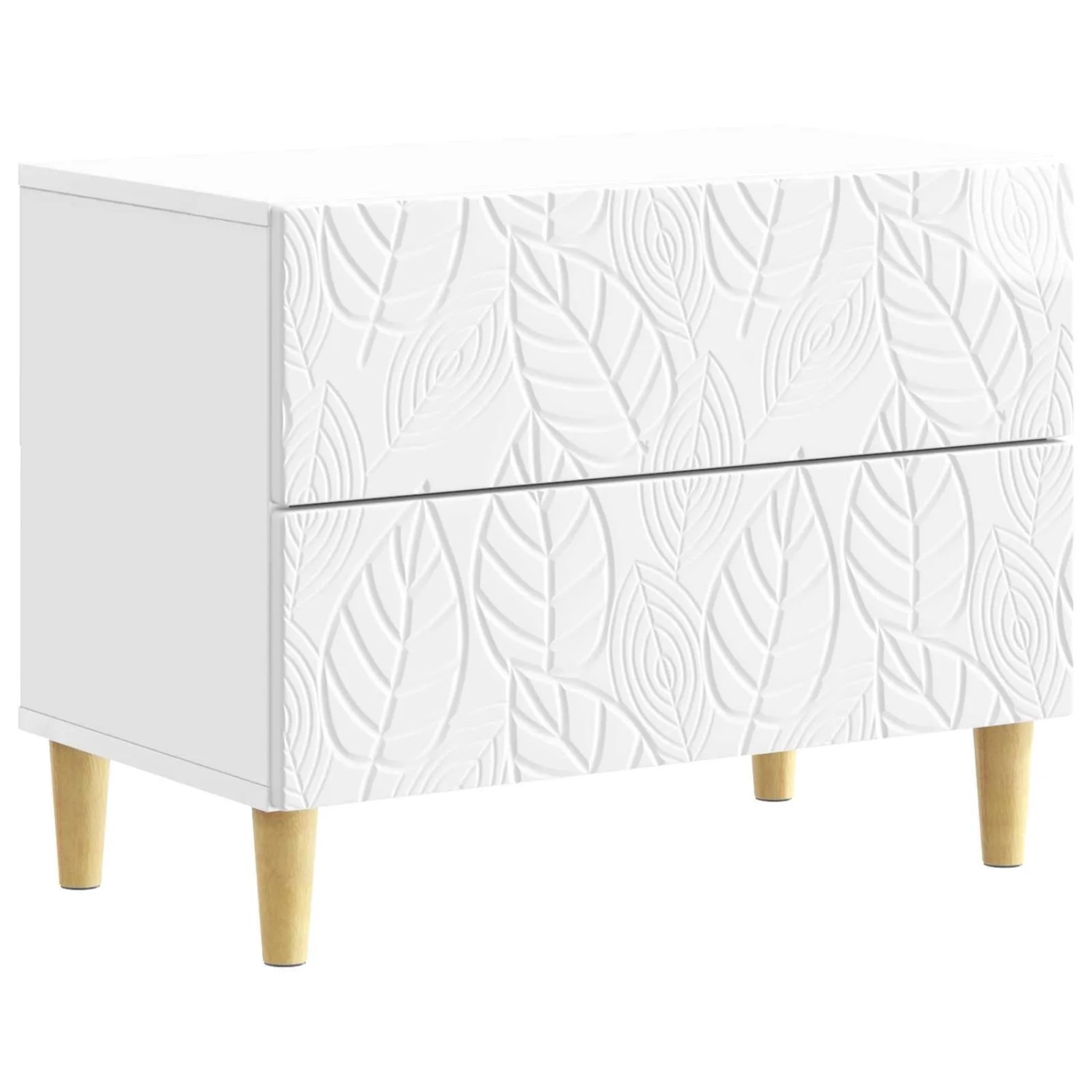 vidaXL Nachttisch Hochglanz Weiß 62 x 34,5 x 48 cm Holzwerkstoff 895009