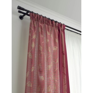 Gardinia Chicago Gardinenringe, 10er-Pack, schwarz, für Stangen mit 20 mm Durchmesser.