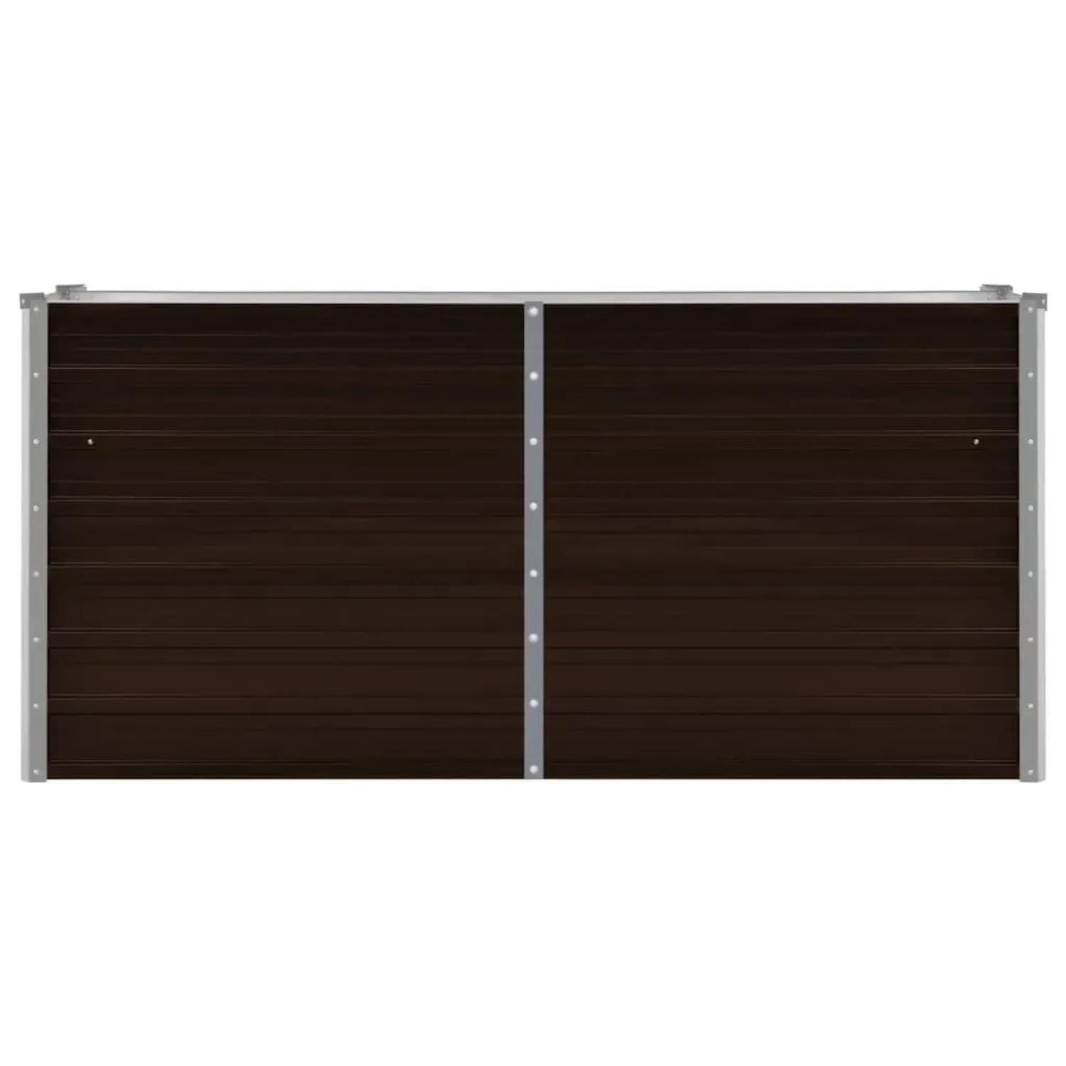 furnicato Garten-Hochbeet, braun, 160x40x77 cm, aus verzinktem Stahl.