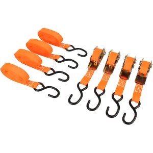 LAS Spanngurt-Set mit Ratsche und Haken, orange, zur Ladungssicherung im Transport.