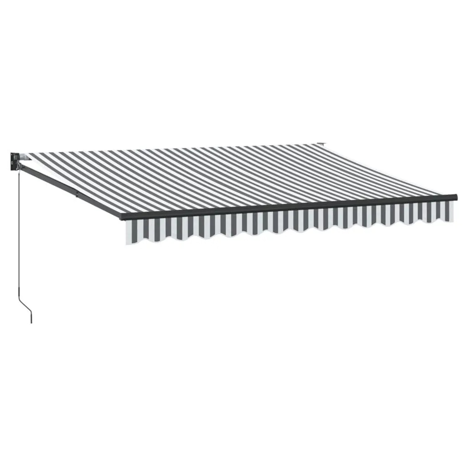 vidaXL Markise Einziehbar Anthrazit & Weiß 3,5x2,5 m Stoff & Aluminium 3216109