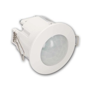 Weißer world-trading-net Decken-Einbau Bewegungsmelder 360 Grad, max. 1200W für Lampen & Leuchten.