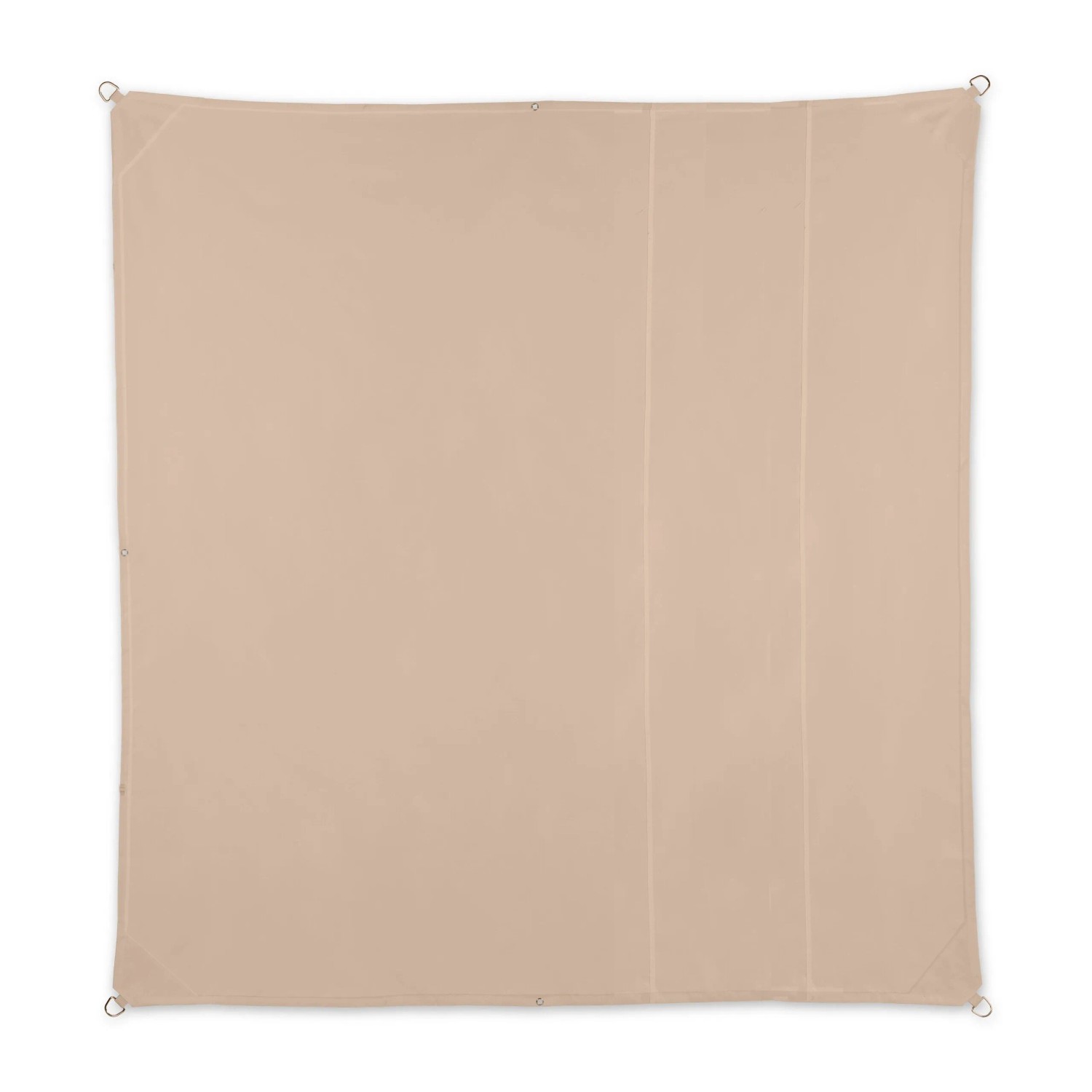 Relaxdays Sonnensegel Polyester Beige UV-Schutz Wasserabweisend Witterungsbeständig 2,5 m x 2,5 m 1,1 kg