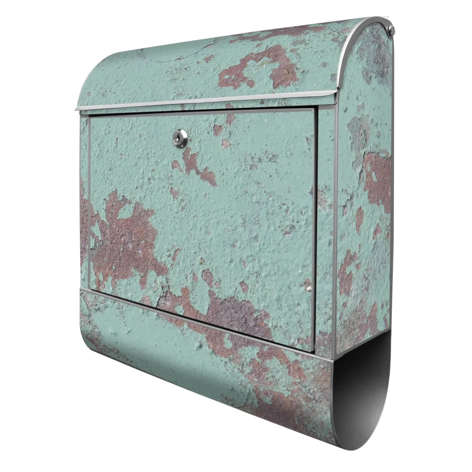 Banjado Design Briefkasten Silber Pulverbeschichtet 39x47x14cm 2 Schlüssel günstig online kaufen