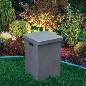 Elementi Abdeckung für 11 kg Gasflaschen in Beton-Optik Dunkelgrau