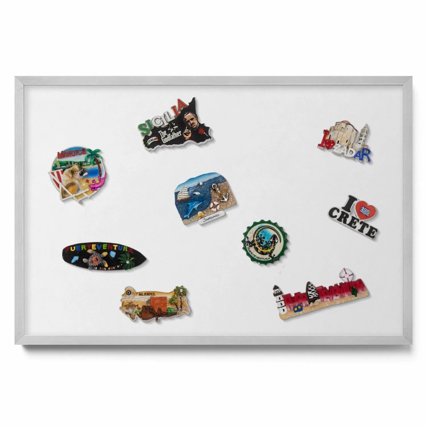 Tulup Magnettafel Wand-Magnettafel für Reisesouvenirs Farbe Weiß 60x40 cm B günstig online kaufen