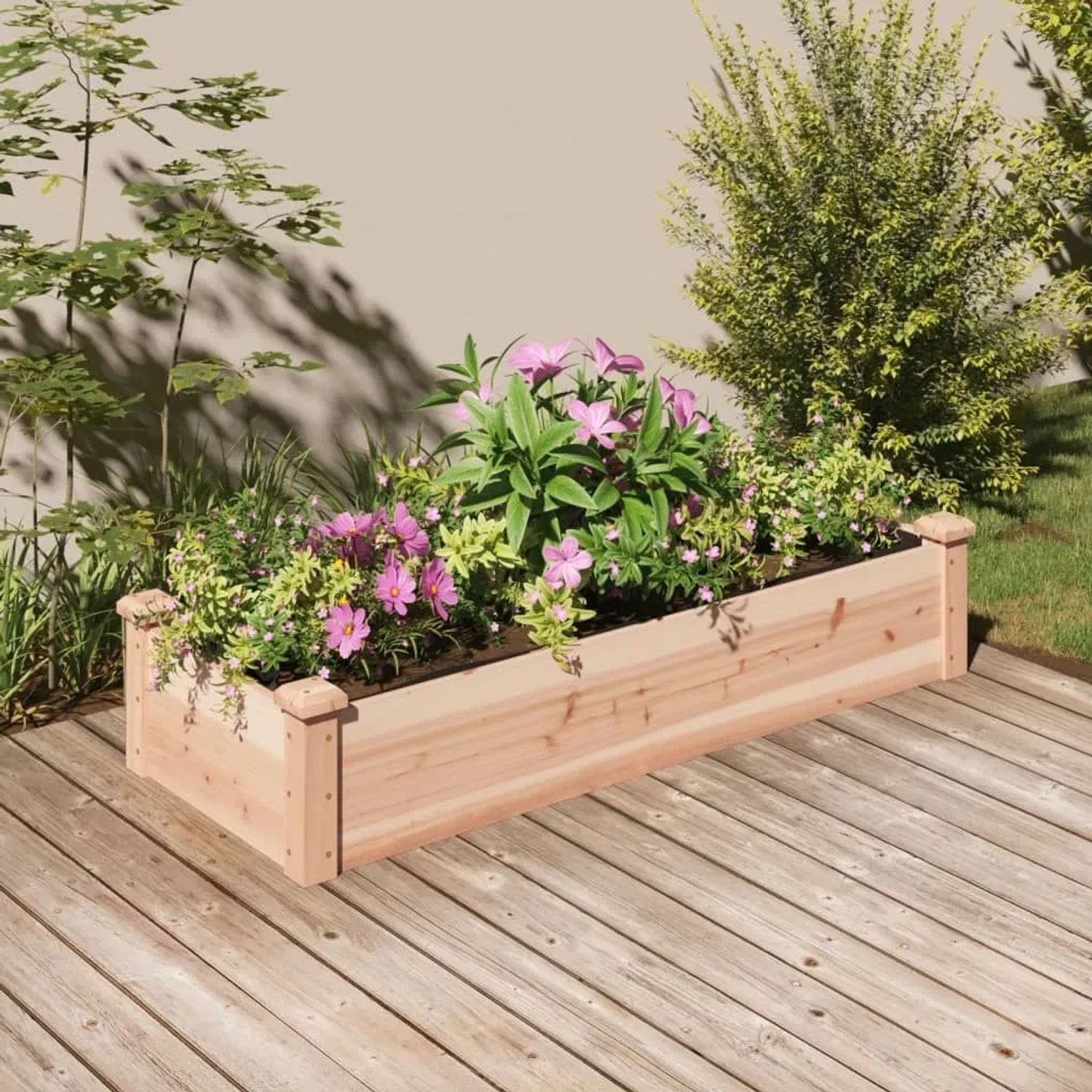 vidaXL Hochbeet mit Einsatz 120x45x25 cm Massivholz Tanne 364286_2