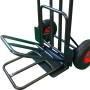 Schwarze Pro-Bau-Tec Sackkarre mit PU-Rad und erweiterbarer Ladefläche.