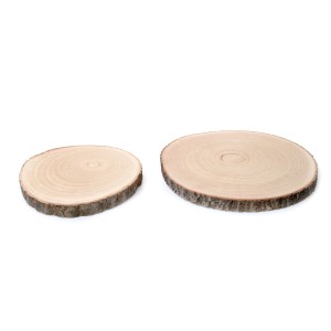 Deko Baumstammscheiben in Naturfarbe, Ø 22cm, für Geschenkartikel und Dekoration.