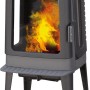 Plamen Gusskaminofen Authentic 35N mit Herdplatte, 11kW Leistung. Kaminofen aus Gusseisen mit Sichtscheibe.