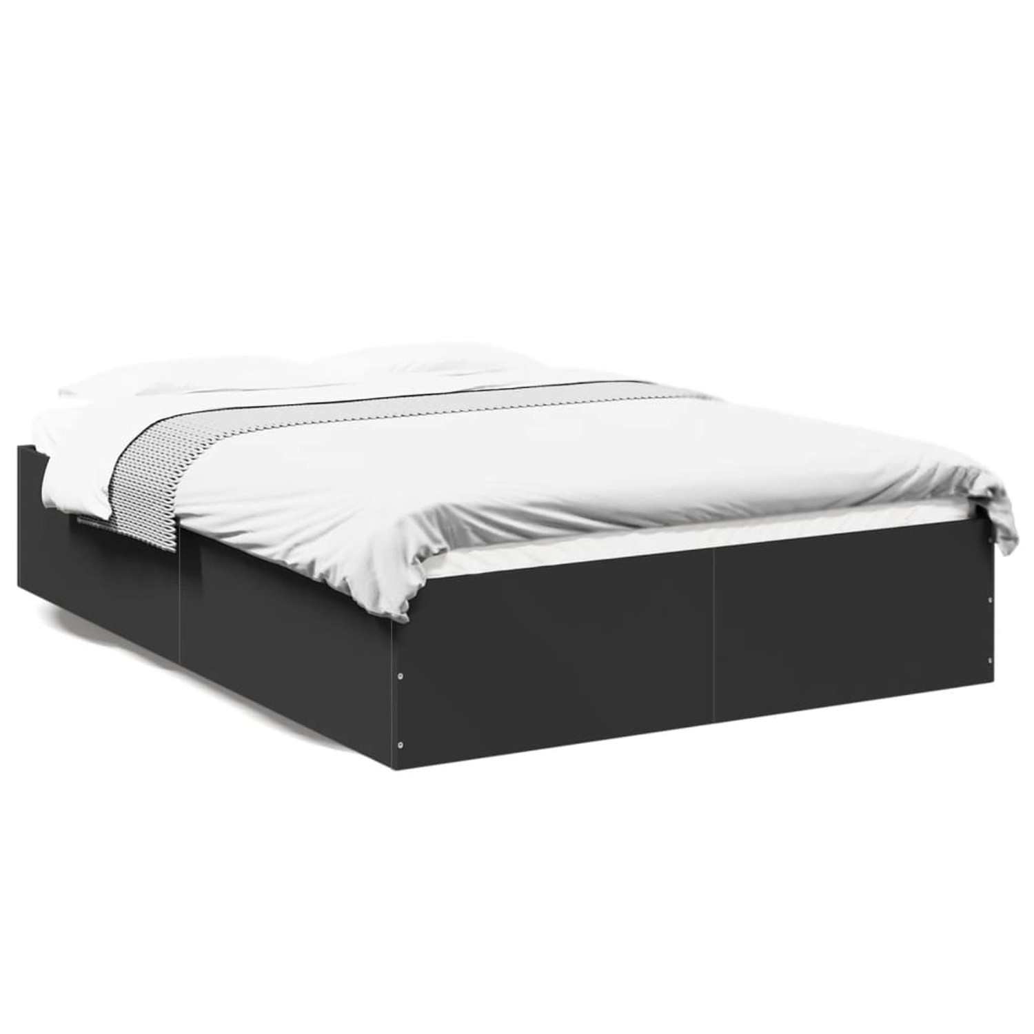 vidaXL Bettgestell Schwarz 140x190 cm Holzwerkstoff 3281029 günstig online kaufen