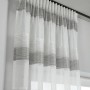 Gardinia Vorhangschienen-Set Lucy, 1-läufig, schwarz-matt, 230 cm, mit weißem Vorhang.