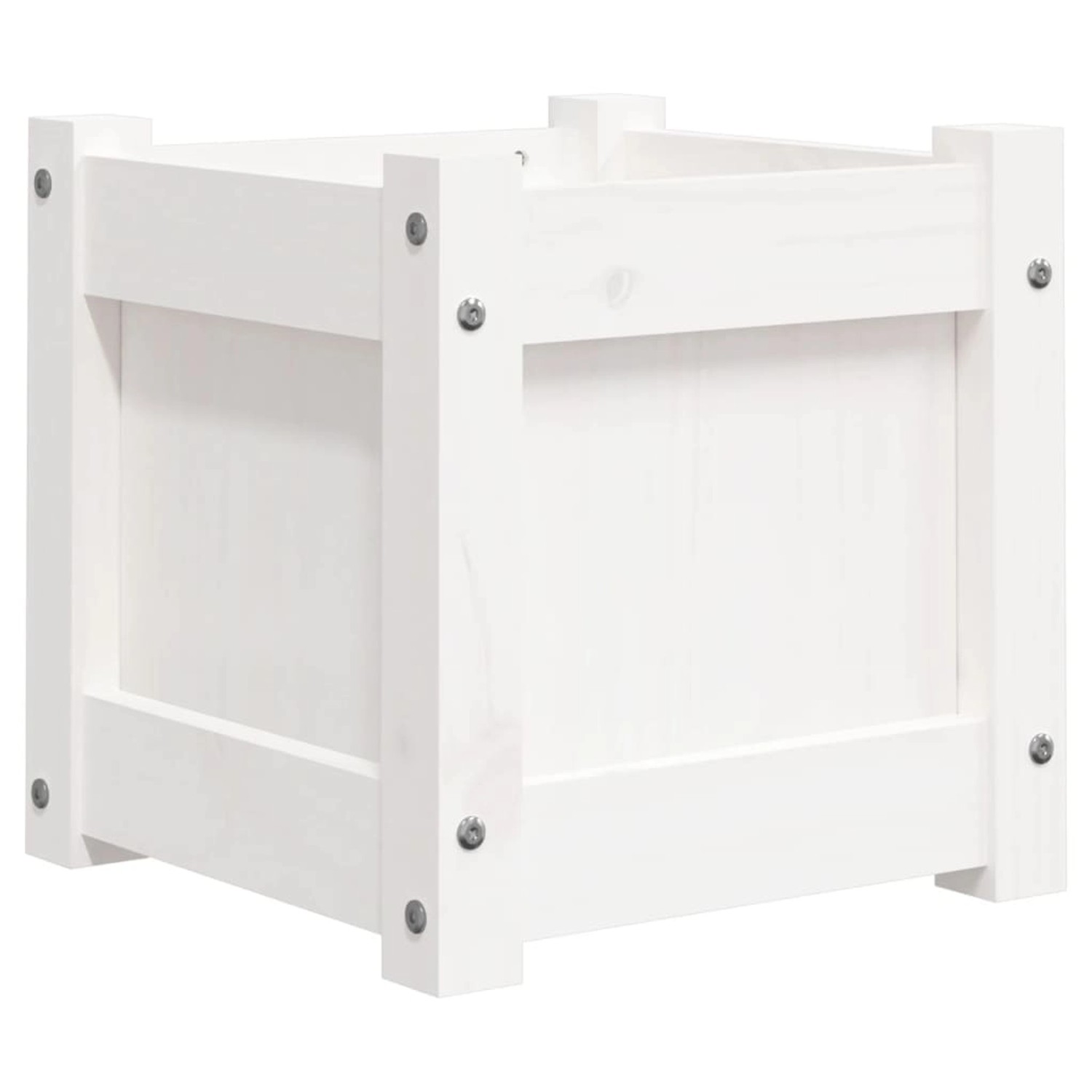 vidaXL Pflanzkübel Weiß 31x31x31 cm Massivholz Kiefer 837396 günstig online kaufen