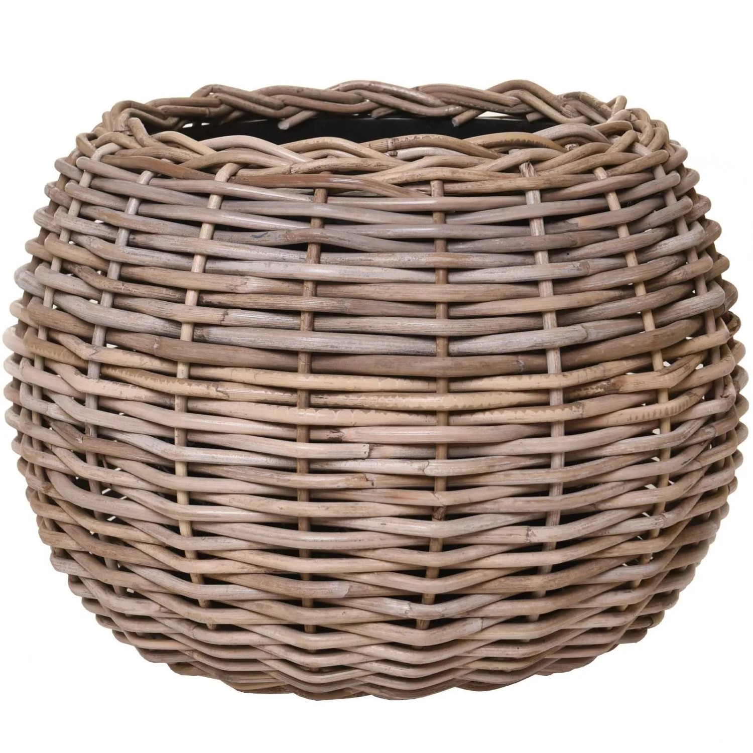 Vivanno Pflanzkorb Rattan Palla 45x45x34 cm Natur