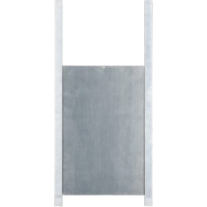 Kerbl Hühner-Schiebetür aus Alu, 22x33cm, für Geflügelstall. Robuste Ausführung mit Führungsschienen.