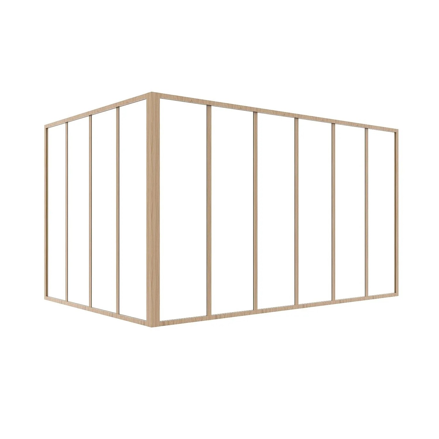 Vente-unique Glaswand Bayview Naturfarben Hell 180 cm