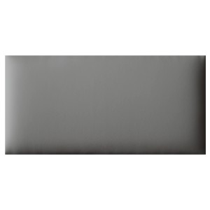 Graues Wandkissen in Lederoptik, 60x30 cm, zur Wandgestaltung und Polsterung.