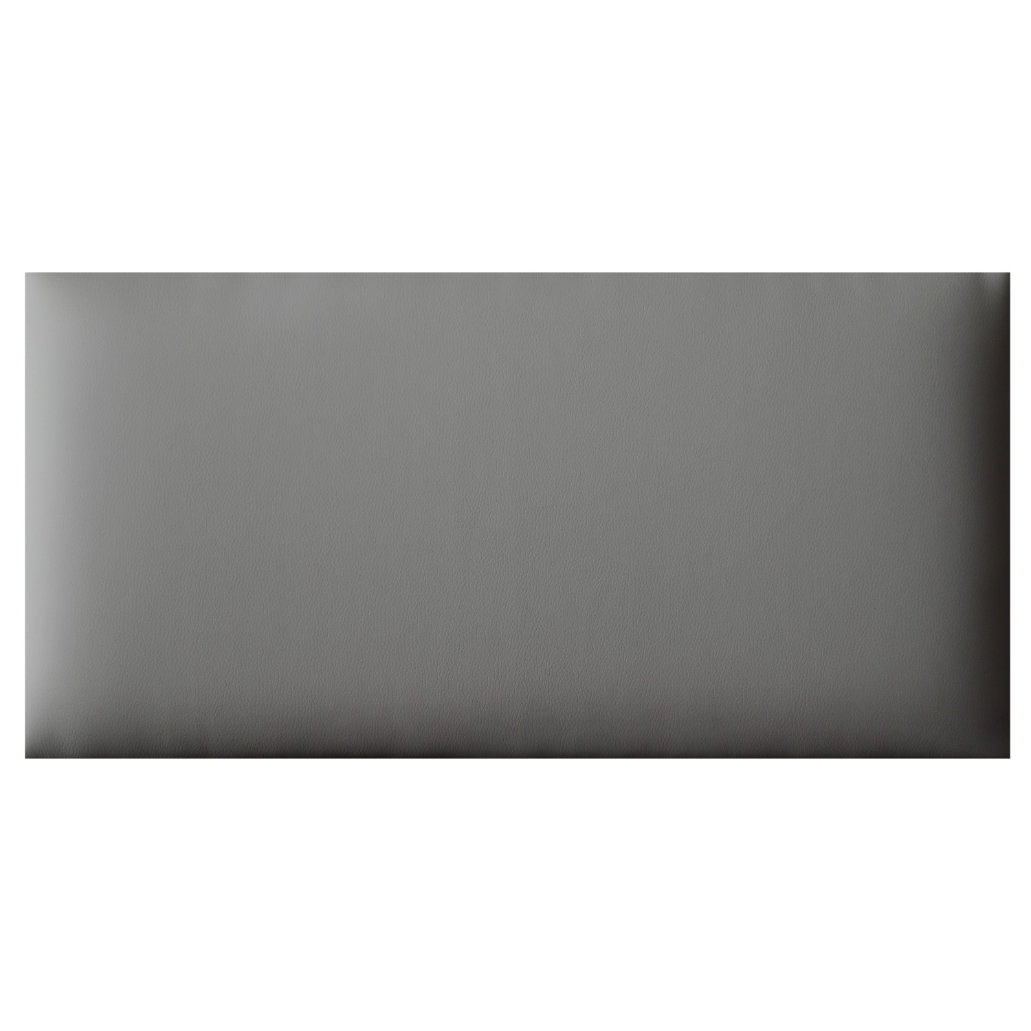 Wandkissen Rechteck 60 cm x 30 cm Grau Leder-Optik