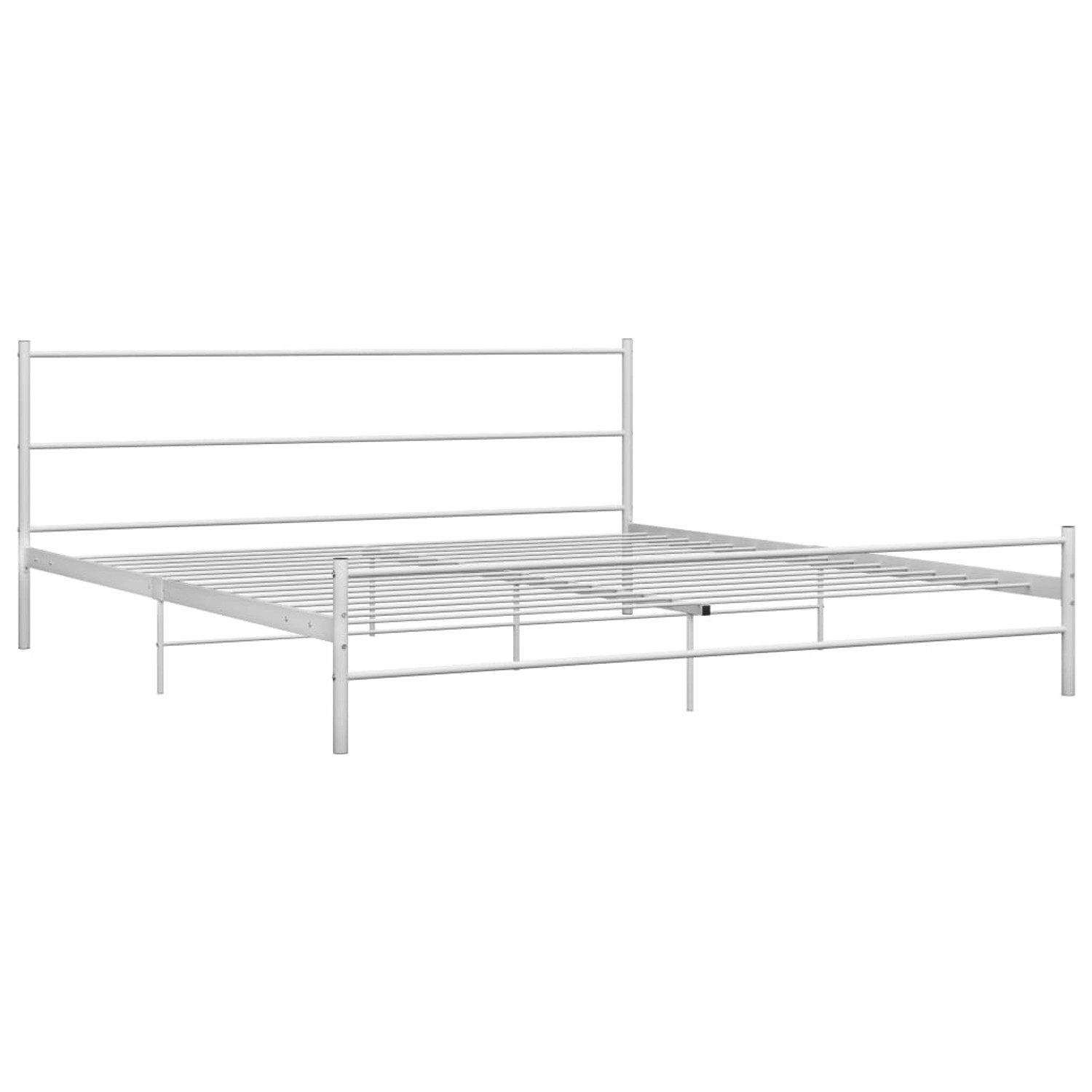 Bettgestell Weiß Metall 160ã200 Cm günstig online kaufen