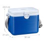 Relaxdays Kühlbox Kunststoff Weiß Blau 8 l 1,26 kg_4