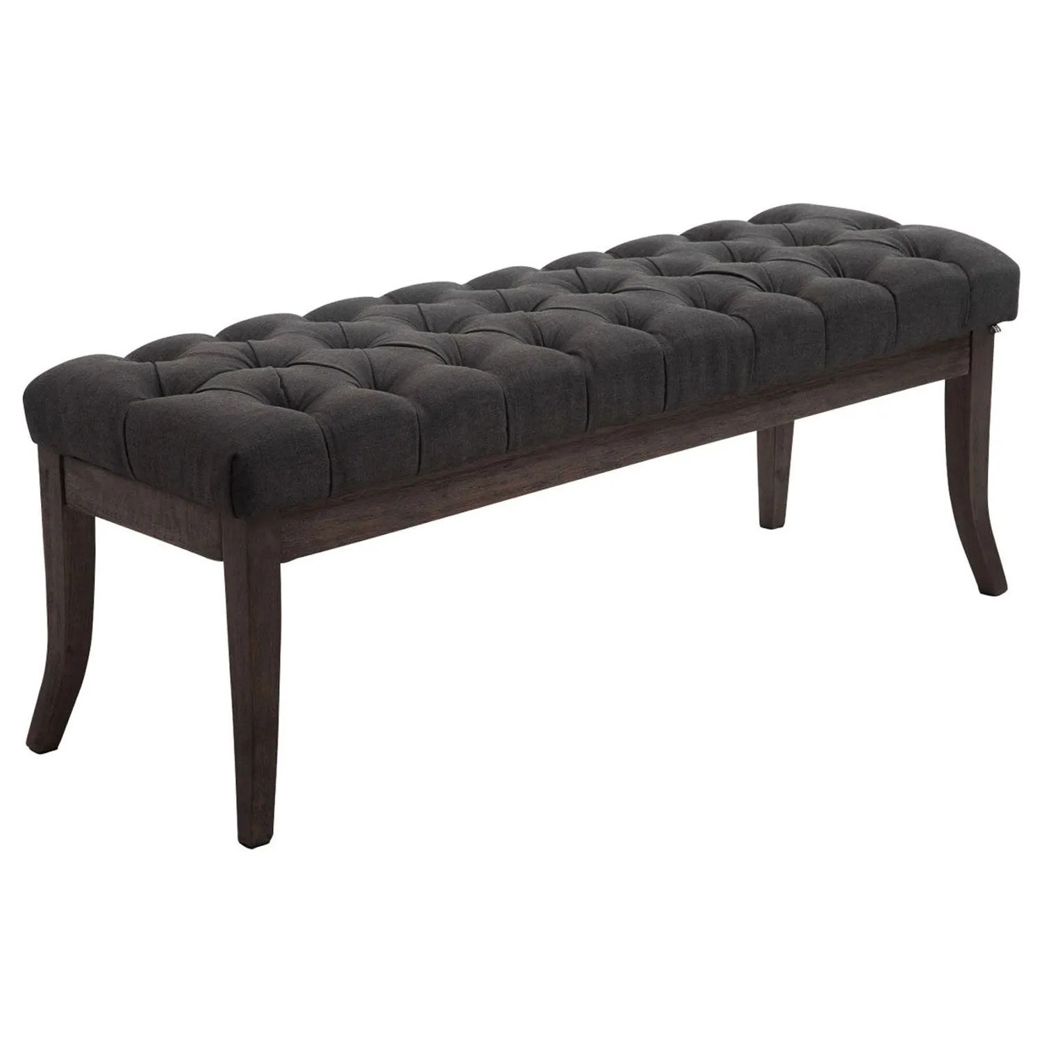 CLP Sitzbank Ramses Stoff Antik-Dunkel Dunkelgrau/120 cm