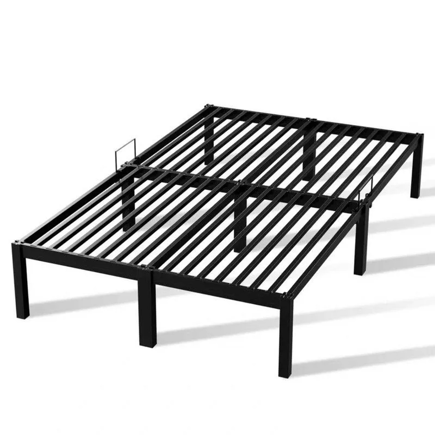 HOMAVO Metallbettgestell Robuster Bettrahmen aus Stahl für Einzelbett Doppelbett Einfache Montage 160x200cm