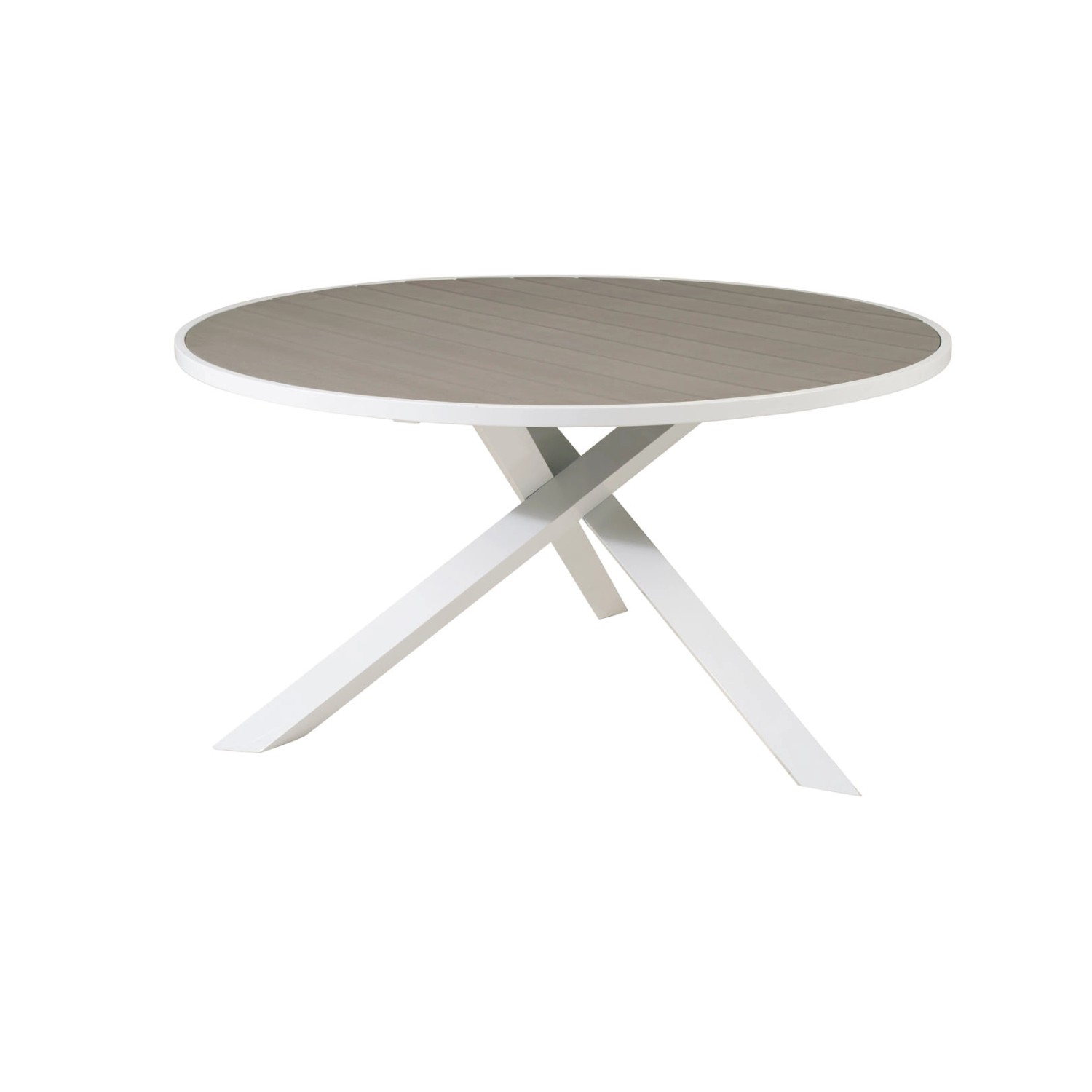 ebuy24 Parma Esstisch Ø140cm Weiß Grau günstig online kaufen
