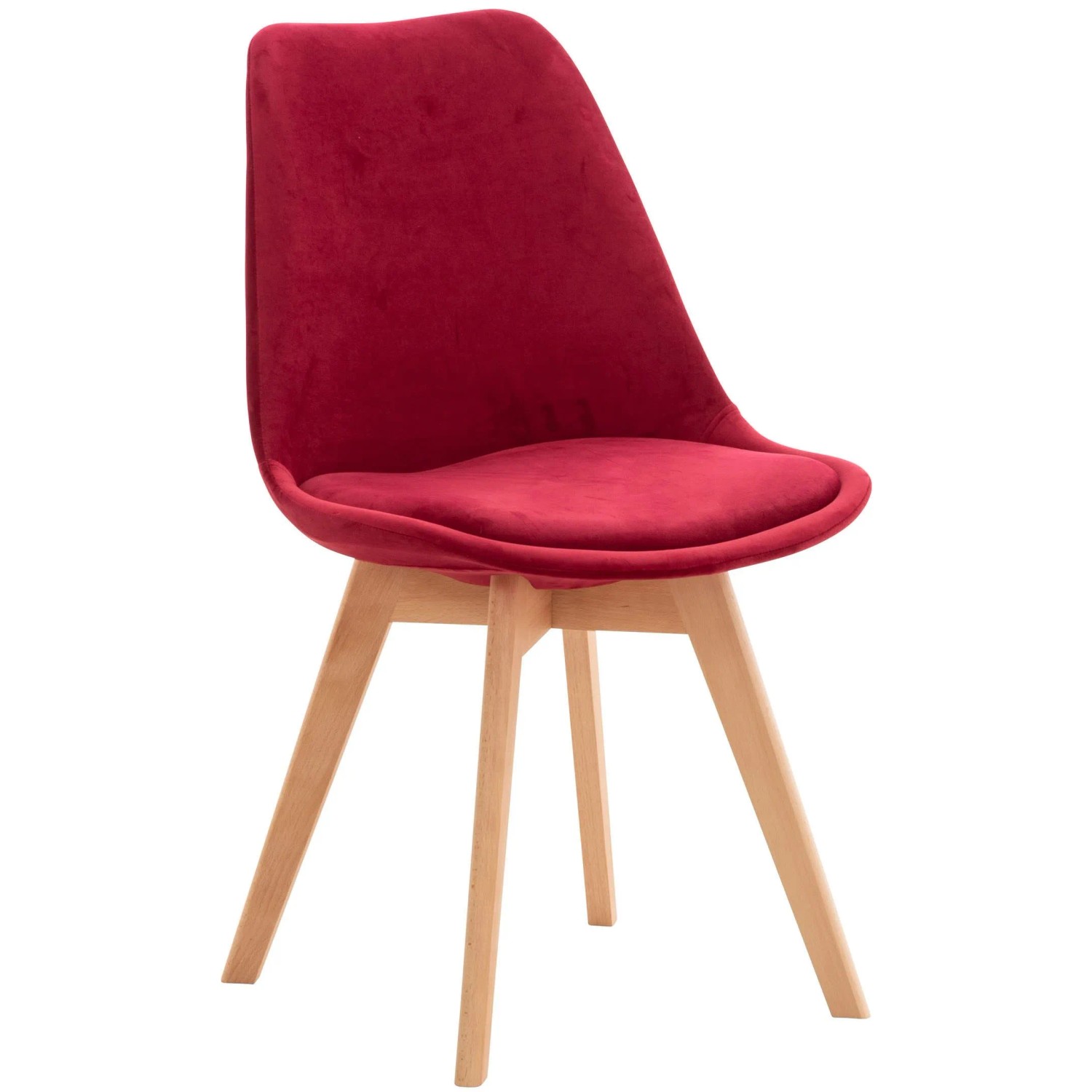 CLP Esszimmerstuhl Linares rot/Samt