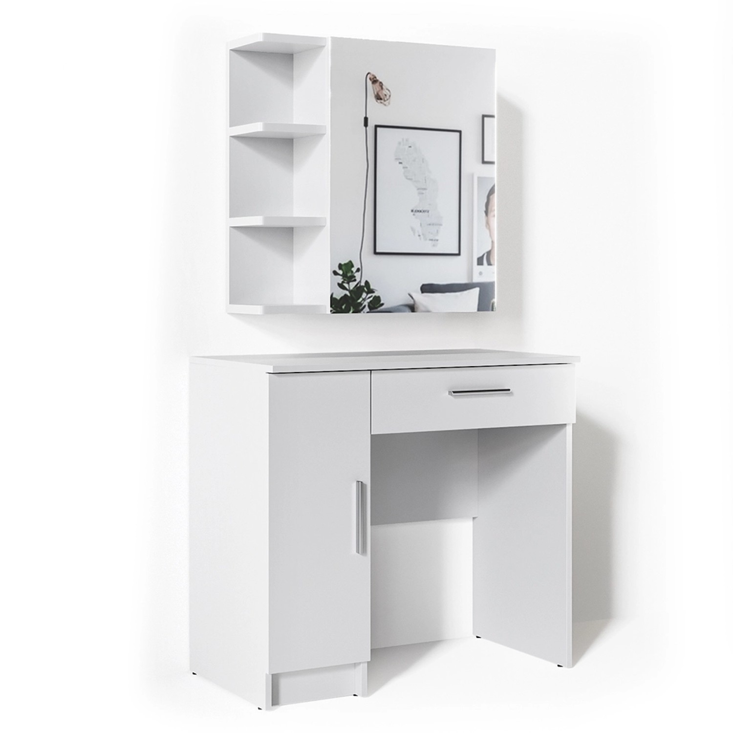 Vicco Schminktisch Fynnia Weiß 80.2 cm günstig online kaufen