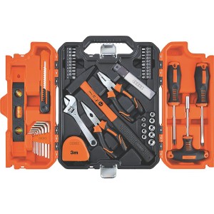 OBI Basic Werkzeug-Set, 57-teilig im Koffer: Hammer, Zangen, Schraubendreher, Bits und mehr für Heimwerker.