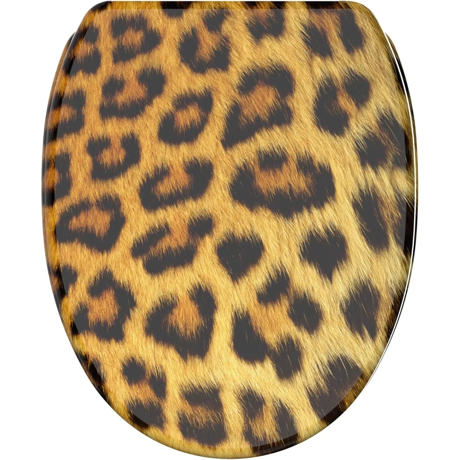 SANILO WC Sitz mit Absenkautomatik Top Fix Leopardenfell