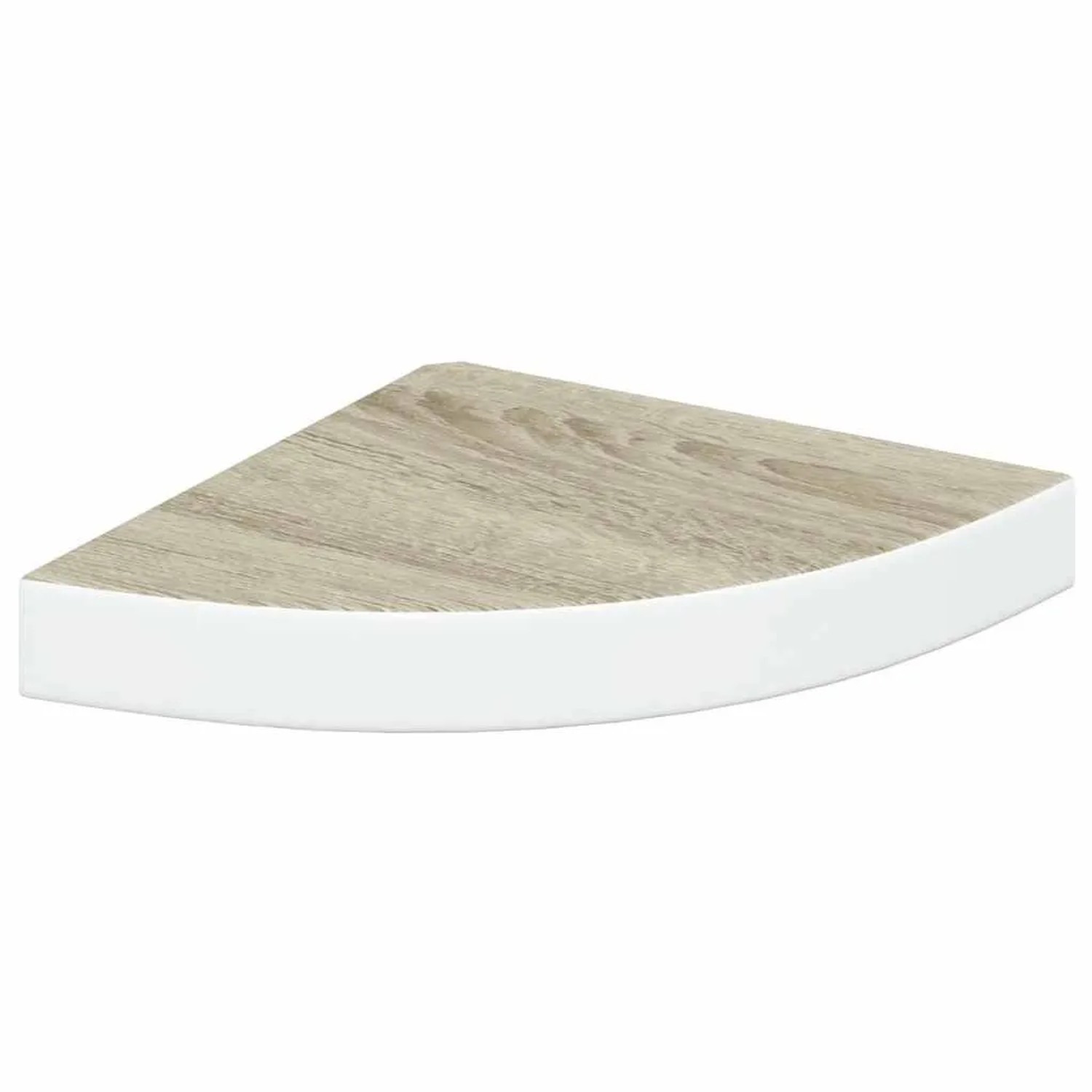 vidaXL Eck-Schweberegal Eichen-Optik und Weiß 25x25x3,8 cm MDF 326630