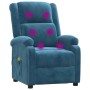 vidaXL Elektrischer Massagesessel Blau Samt 3098414_8