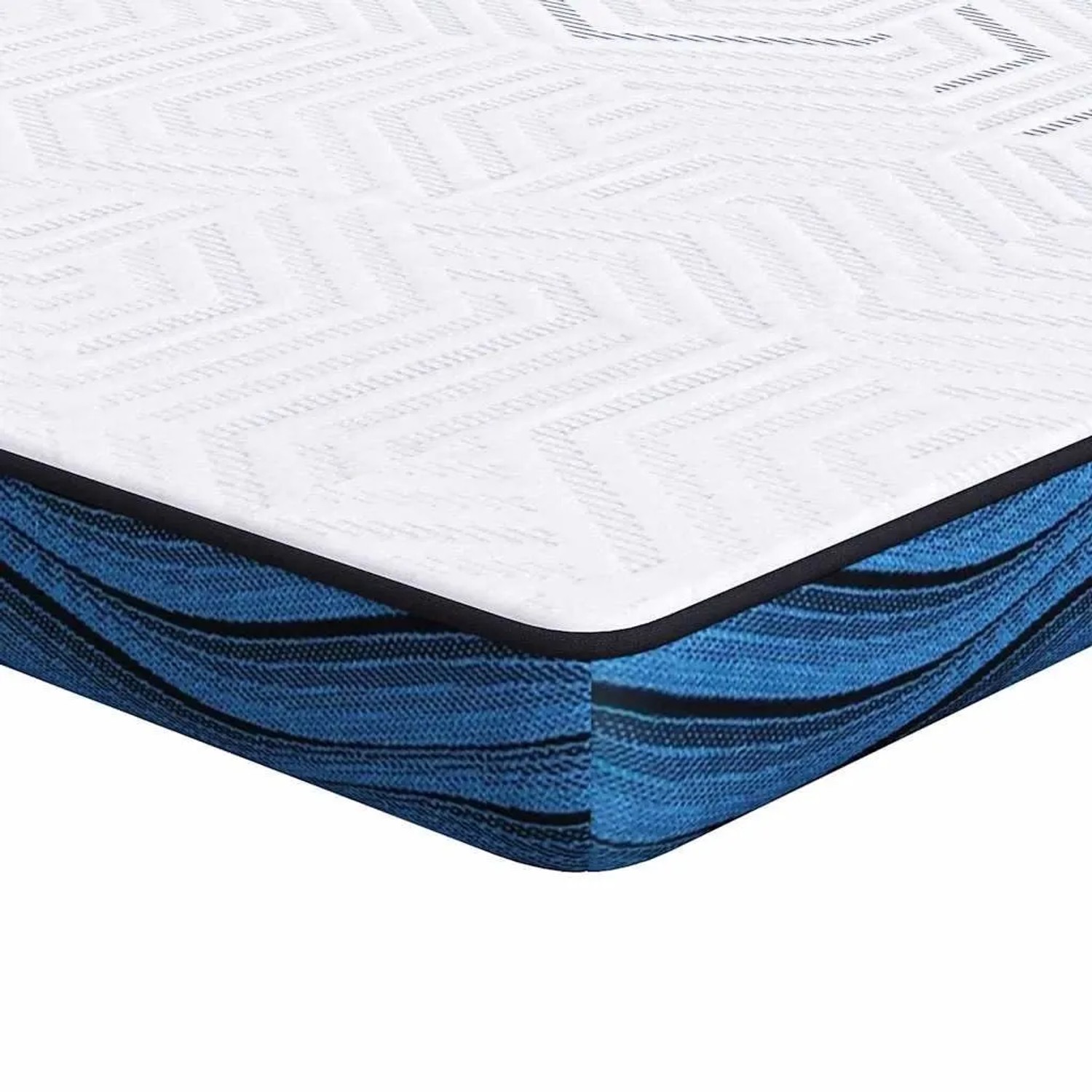 vidaXL Matratzenauflage Weiß 140 x 190 cm Jacquard-Stoff 4106270