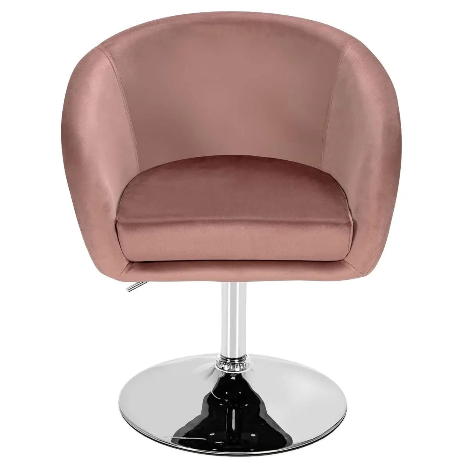 Costway Akzentstuhl Höhenverstellbarer 360° Drehbar Bis 120 kg Rosa