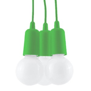 Grüne Sollux Lighting Hängeleuchte Diego 3. Moderne Lampe für Wohnzimmer & Kinderzimmer.