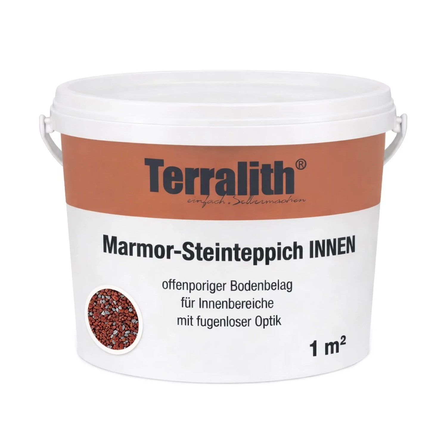 Terralith Metallic Steinteppich Metallic Mix 104 für 1m² Innen Mittel 4-6 mm
