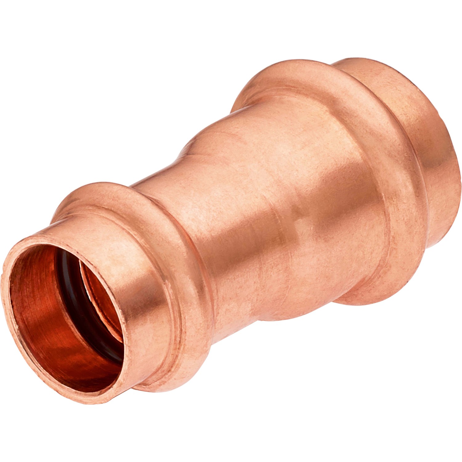 Press-Reduziermuffe aus Kupfer, 22 mm x 18 mm, für Heizung, Solar & Sanitär.