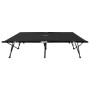 Schwarze vidaXL Doppelliege, klappbar, aus Stahl. Ideal für Camping und Outdoor.